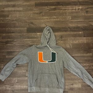 Gray Hoodie University of Miami